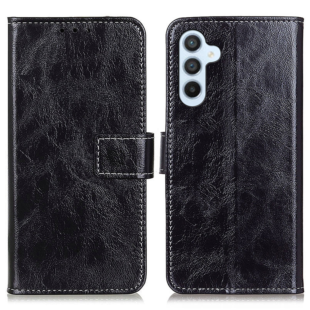 For Samsung Galaxy S23 FE Cell Phone Case Stand Retro Crazy Horse Texture PU Leather Phone Cover Wallet For Samsung Galaxy S23 FE Cell Phone Case Stand Retro Crazy Horse Texture PU Leather Phone Cover Wallet